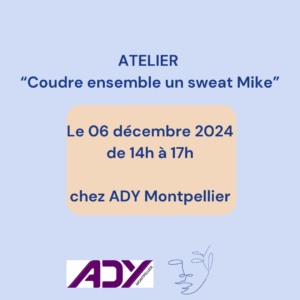 Atelier “Coudre ensemble le sweat Mike”