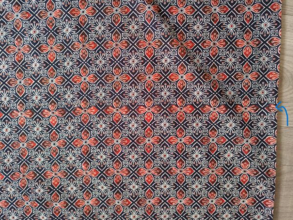 Tissu indien fleurs indigo – Image 5