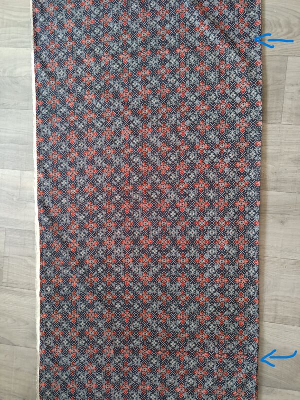 Tissu indien fleurs indigo – Image 4
