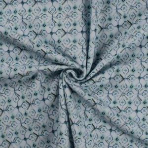 Jersey coton BIO imprimé bleu