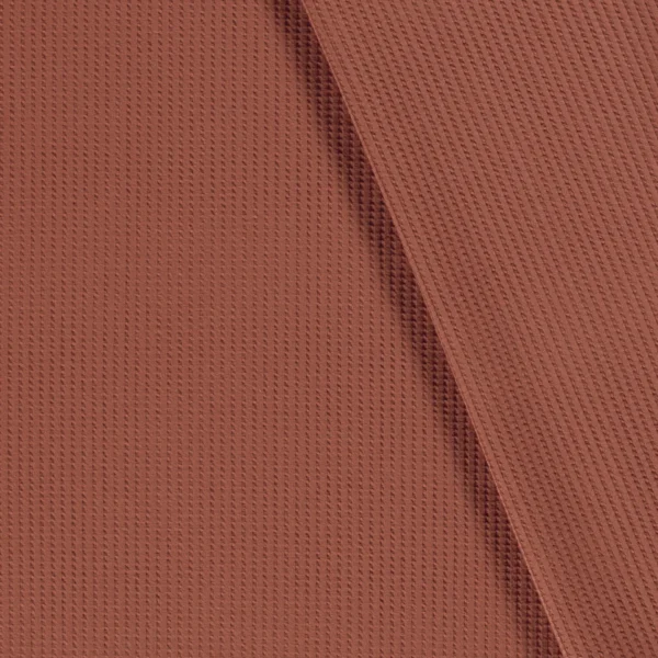 Jersey gaufré terracotta – Image 3