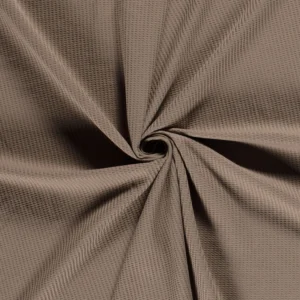 Jersey gaufré marron taupe