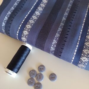 Kit couture chemisette Ernesto bleu