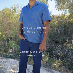 Chambray bleu marine