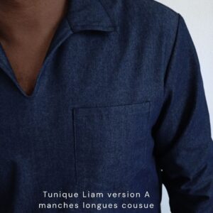 Denim léger bleu marine